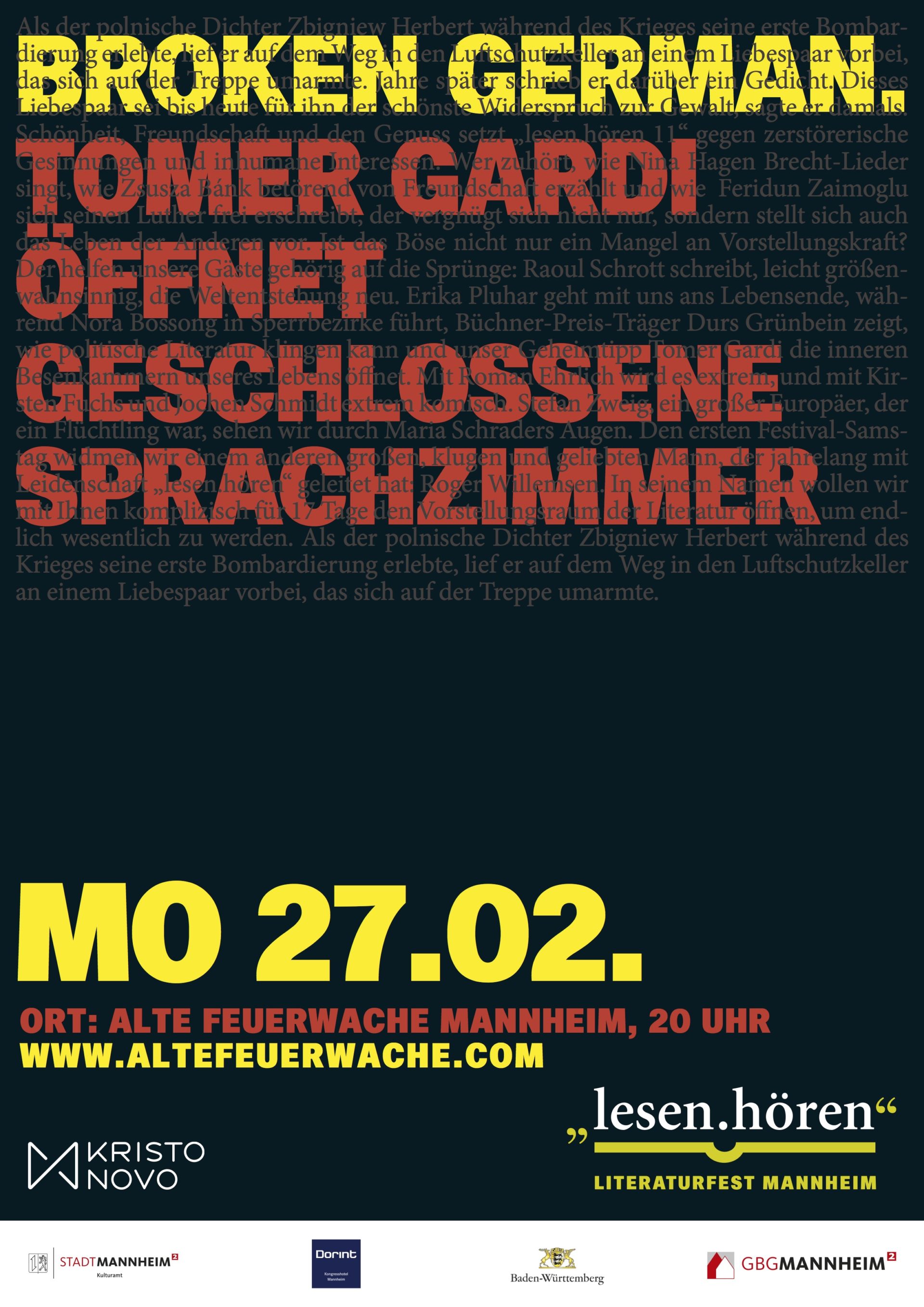 Broken German. Tomer Gardi geschlossene Sprachzimmer Alte